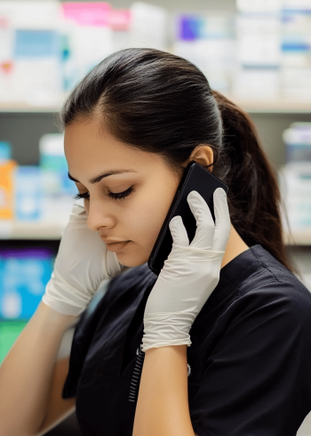sovereign0117_A_female_nurse_is_on_the_phone_with_a_professiona_28eb6c59-cc4e-4ee7-9293-7136e64521fd